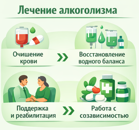 лечение алкоголизма в Миассе этапы